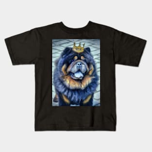 Chow Chow with Crown Kids T-Shirt